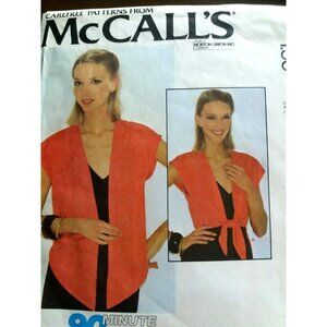 Vintage 1979 McCalls 6594 Top Cover size Small Sewing Pattern 90 Minute Fash Cut